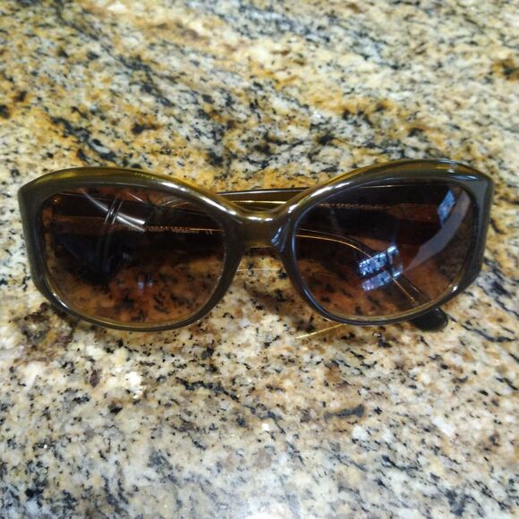 Nicole Miller Women's Versailles 57 17 130 Green Brown Sunglasses Rectangle - Picture 10 of 14